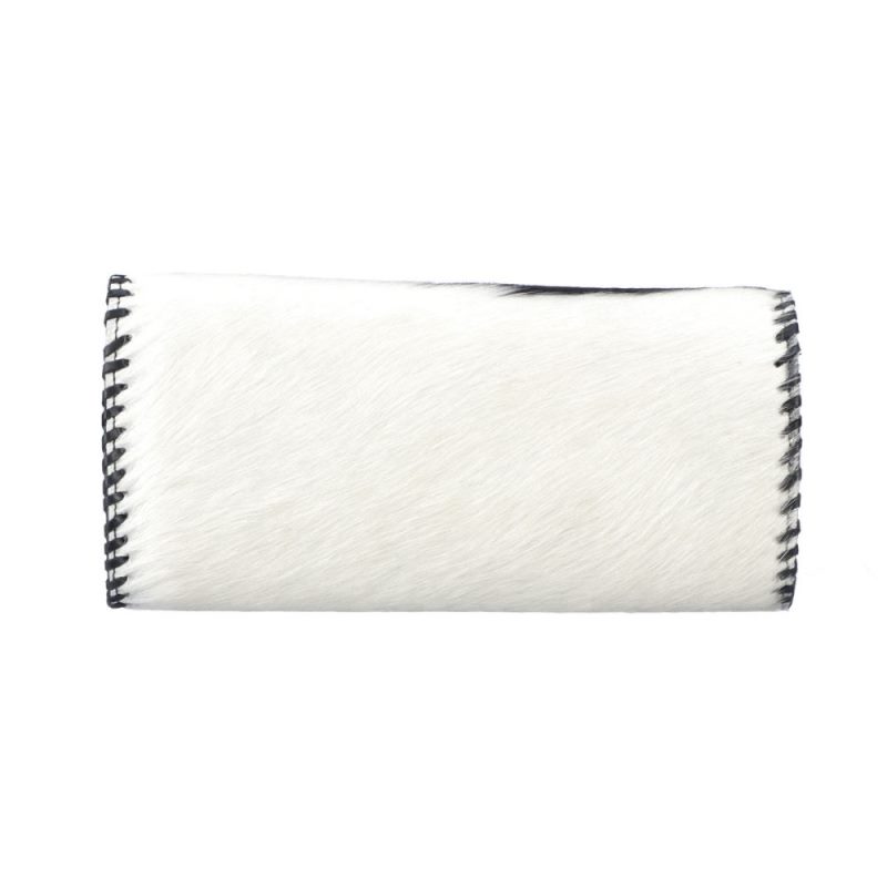 Lucchese | Women's Mini Cowprint Clutch - Black/White