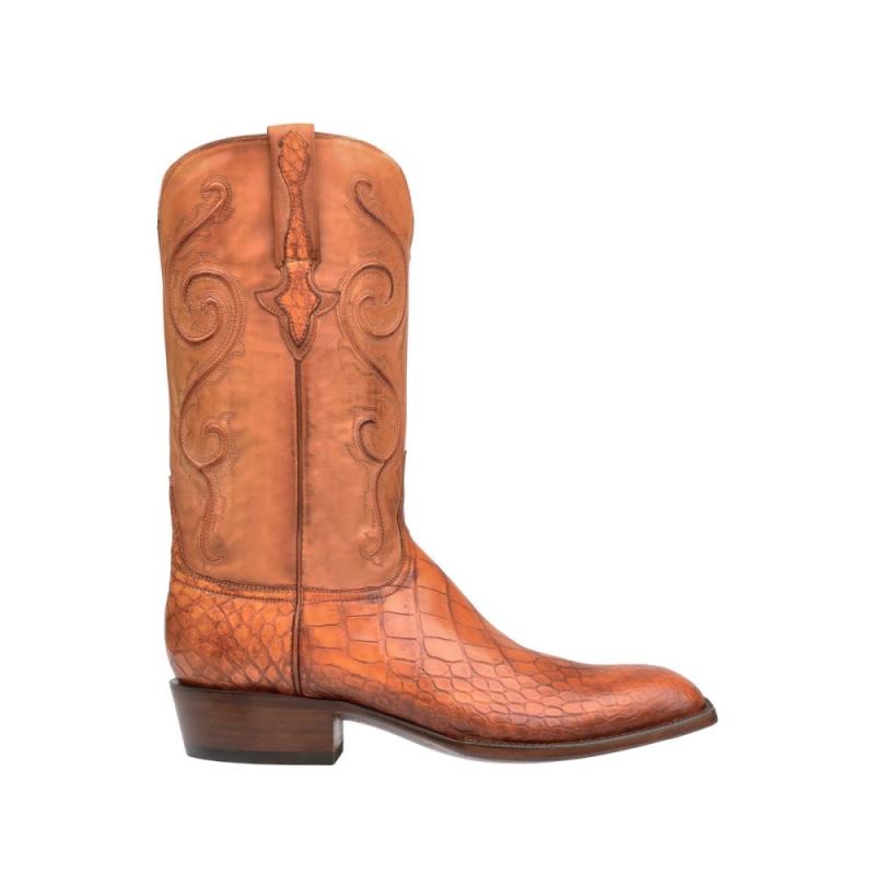 Lucchese | Men's Colton - Cognac + Light Brown