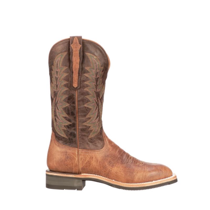 Lucchese | Men's Rudy - Tan + Chocolate