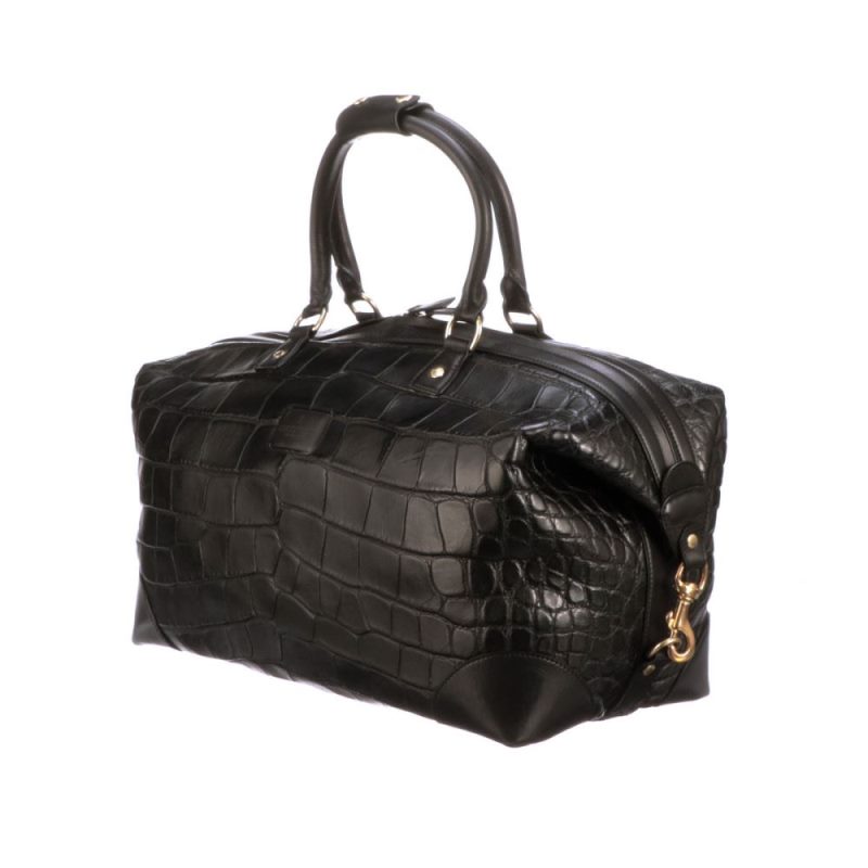 Lucchese | Women's Giant Gator Duffel - Small - Black