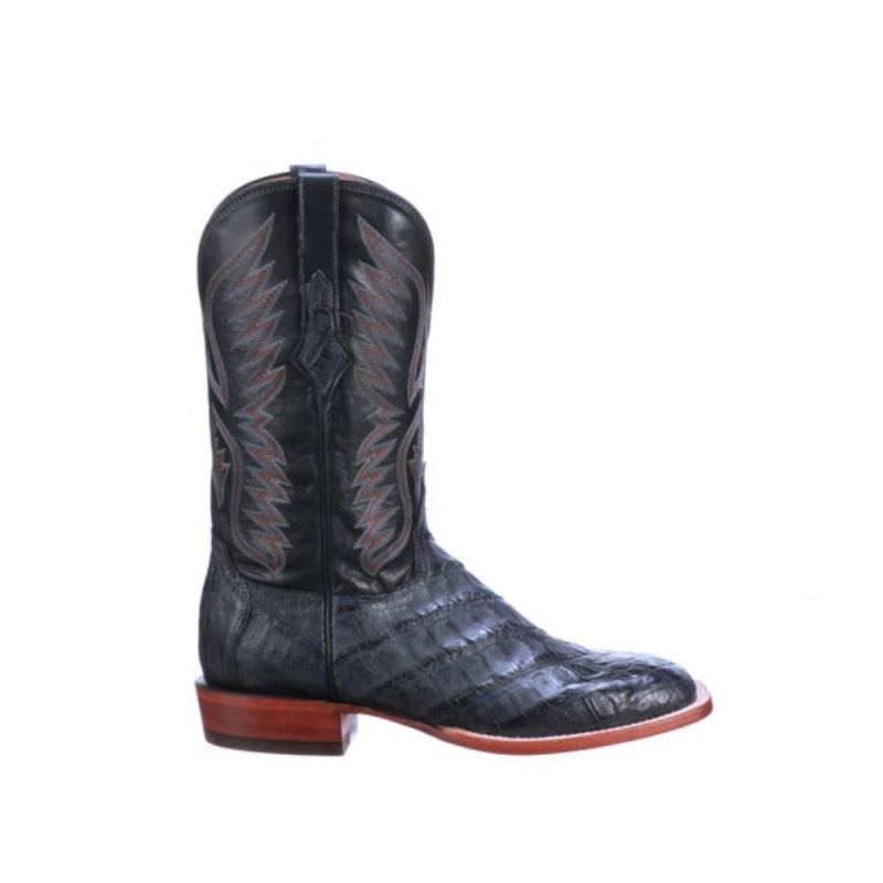 Lucchese | Men's Bryan Exotic - Denim + Sangria