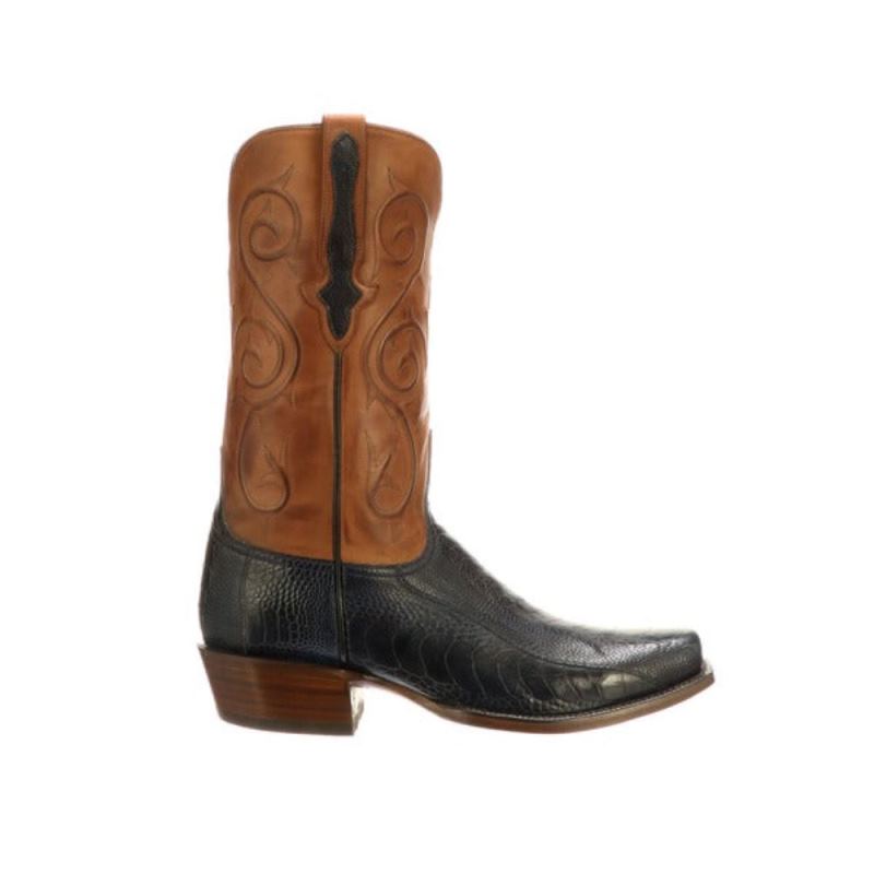 Lucchese | Men's Red River - Navy + Rust