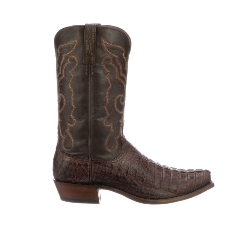 Lucchese | Men's Franklin - Barrel Brown + Chocolate