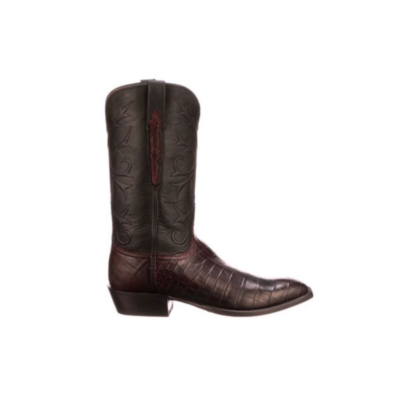 Lucchese | Men's Cruz - Black Cherry + Black