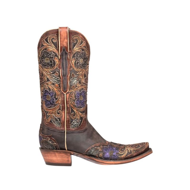 Lucchese | Women's Drea - Dark Brown + Natural