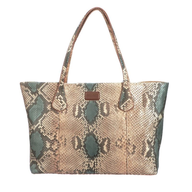 Lucchese | Women's Python Tote - Tan