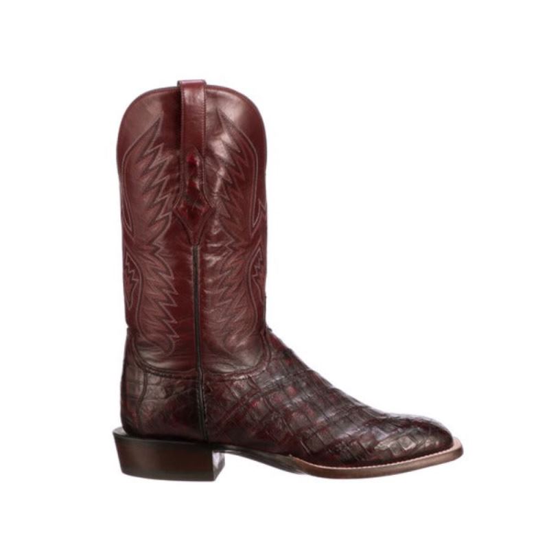 Lucchese | Men's Bryan Exotic - Black Cherry + Sangria