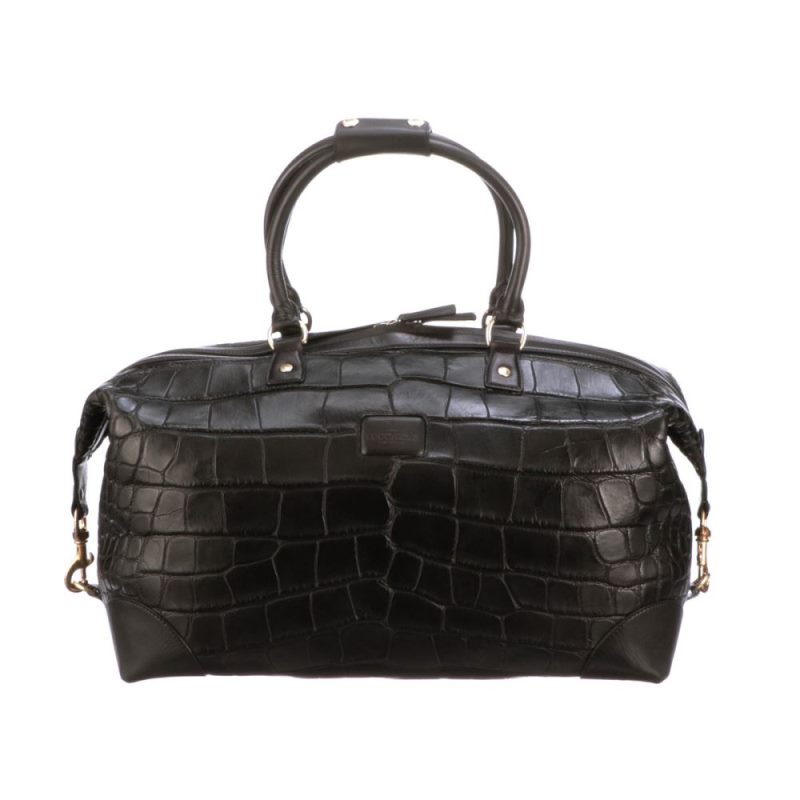 Lucchese | Men's Giant Gator Duffel - Small - Black