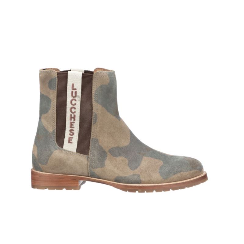 Lucchese | Women's Suede Garden Boot - Camo