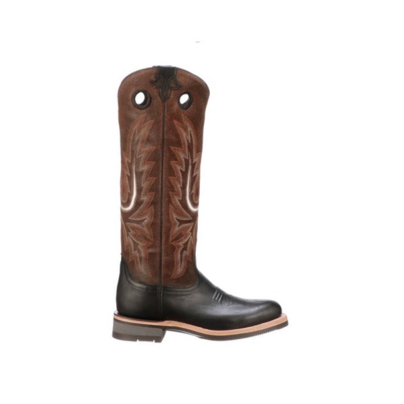 Lucchese | Women's Ruth Tall - Black + Chocolate