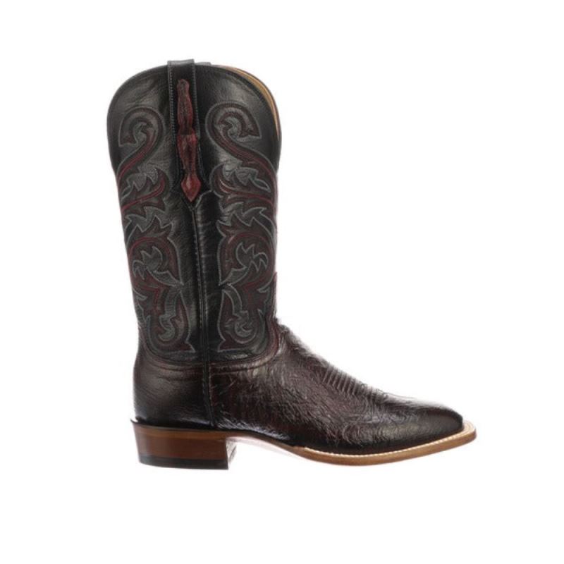 Lucchese | Men's Lance - Black Cherry + Black